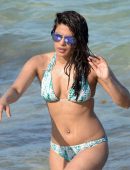 Priyanka Chopra in Bikini, Swimming in the Ocean at Beach in Miami