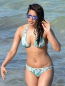 Priyanka Chopra in Bikini, Swimming in the Ocean at Beach in Miami