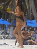 Tao Wickrath in Swimsuit on the Beach in Tulum