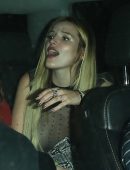 Bella Thorne Boobs in See-Through Top
