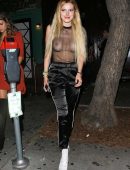 Bella Thorne Boobs in See-Through Top