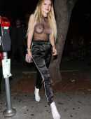 Bella Thorne Boobs in See-Through Top