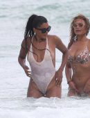 Claudia Jordan in Swimsuit on the Beach in Miami