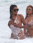 Claudia Jordan in Swimsuit on the Beach in Miami