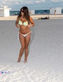 Claudia Romani in Bikini on South Beach in Miami