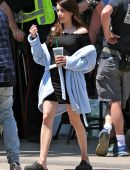Emma Roberts Pokies and Booty on Film Set of 'Little Italy' in Toronto