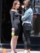 Emma Roberts Pokies and Booty on Film Set of 'Little Italy' in Toronto