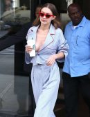 Gigi Hadid Braless Out in NYC