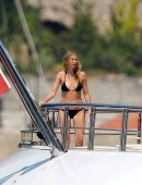 Gwyneth Paltrow Booty in Black Bikini on a Yacht in St Tropez