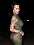 Jemma Lucy in See-through Dress on a Night Out in Manchester