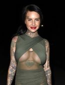 Jemma Lucy in See-through Dress on a Night Out in Manchester