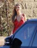 Joanna-Krupa-Outside-Soho-Beach-House-in-Malibu-2