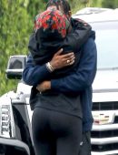 Kylie Jenner Booty in Tights and Travis Scott Out in Los Angeles