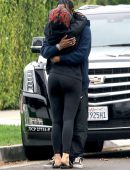 Kylie Jenner Booty in Tights and Travis Scott Out in Los Angeles