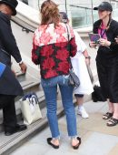 Lily James Leaving The Corinthia Hotel in London