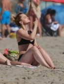 Mena Suvari in Bikini on the Beach in Malibu