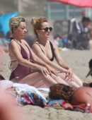 Mena Suvari in Bikini on the Beach in Malibu