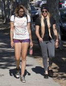 Paris Jackson with a Friend in Melrose and La Brea, LA