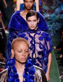 Bella Hadid in See-Through Dress at Haute Couture Fashion Week in Paris