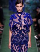 Bella Hadid in See-Through Dress at Haute Couture Fashion Week in Paris