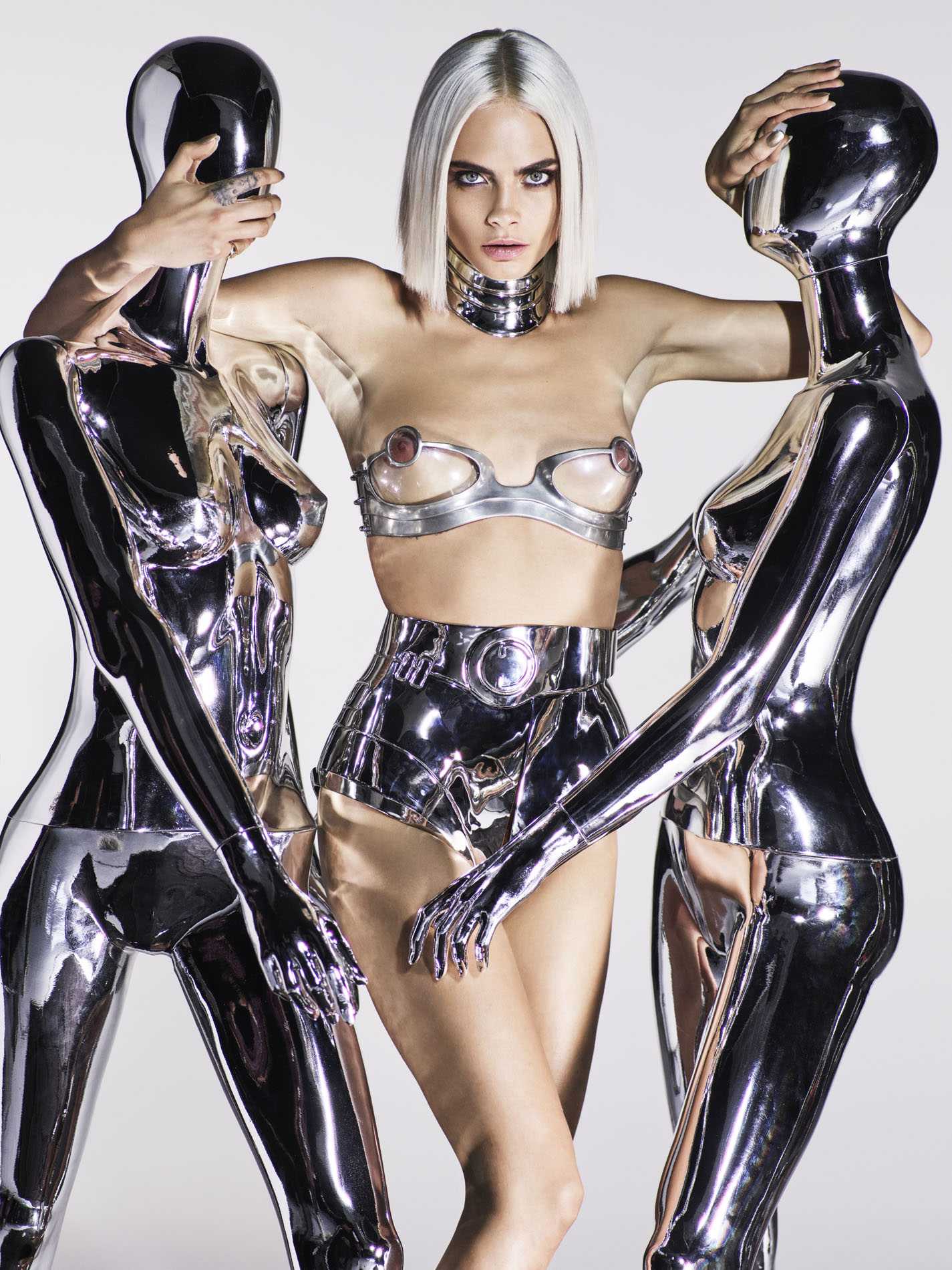 Cara Delevingne Photoshoot by Mariano Vivanco for British GQ - August 2017