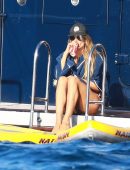 Heidi Klum in Bikini on a Yacht in Cap d'Antibes