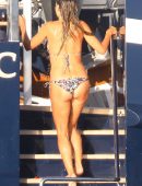 Heidi Klum in Bikini on a Yacht in Cap d'Antibes
