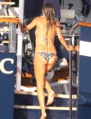 Heidi Klum in Bikini on a Yacht in Cap d'Antibes