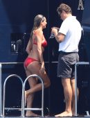 Heidi Klum in Bikini on a Yacht in Saint Tropez