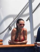 Heidi Klum in Bikini on a Yacht in Saint Tropez