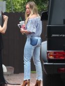 Hilary Duff Booty in Jeans, Outside Friend's House in Studio City, California
