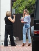 Hilary Duff Booty in Jeans, Outside Friend's House in Studio City, California
