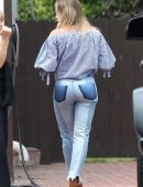 Hilary Duff Booty in Jeans, Outside Friend's House in Studio City, California