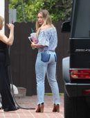 Hilary Duff Booty in Jeans, Outside Friend's House in Studio City, California