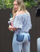 Hilary Duff Booty in Jeans, Outside Friend's House in Studio City, California