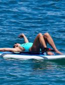 Lea-Michele-in-Green-Swimsuit-at-a-Beach-in-Hawaii-19