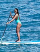 Lea-Michele-in-Green-Swimsuit-at-a-Beach-in-Hawaii-20