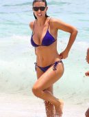 Ludivine Kadri Sagna in Blue Bikini in Miami