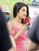 Priyanka Chopra Cleavage, on the Set of "Isn't It Romantic"