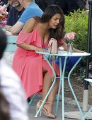 Priyanka Chopra Cleavage, on the Set of "Isn't It Romantic"