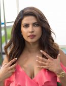 Priyanka Chopra Cleavage, on the Set of "Isn't It Romantic"