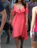 Priyanka Chopra Cleavage, on the Set of "Isn't It Romantic"