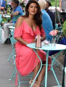 Priyanka Chopra Cleavage, on the Set of "Isn't It Romantic"