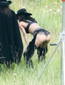 Adriana Lima – Victoria’s Secret Holiday Catalog Photoshoot Candids in Aspen