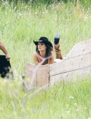Alessandra Ambrosio in Victoria Secret’s Photoshoot in Aspen
