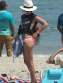 Ashley Tisdale in Bikini at the Beach in Malibu