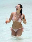 Chloe Goodman in Bikini on Holidays in Barbados