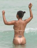 Christina Milian in Bikini on the Beach in Miami