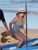 Hilary Duff Booty in Swimsuit in Hawaii
