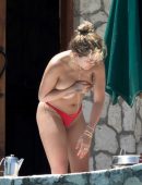 Rita Ora Topless Candids in Jamaica